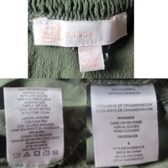 Girls Long Sleeve Shirts Bundle GB Girls & Carter's Size 5 Fall Tops - Picture 11 of 16